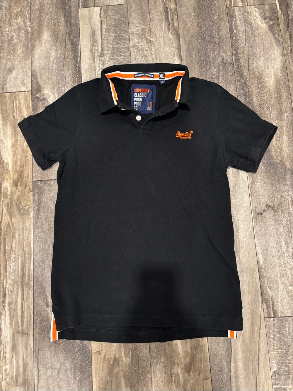 Superdry Classic Pique Polo Shirt Black - XL